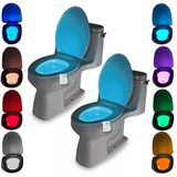 Luz Led Para Inodoro Wc Baño Con Sensor Movimiento 8 Colores