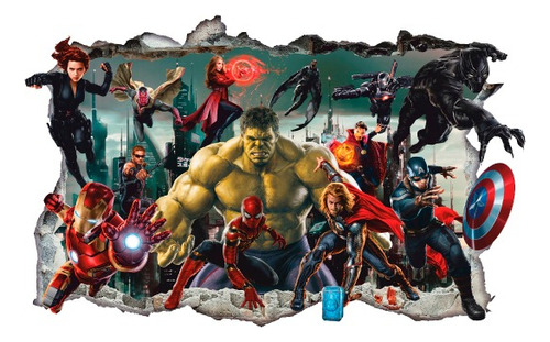 Vinilo Avengers - Spiderman - Superhéroes - Extra Resistente