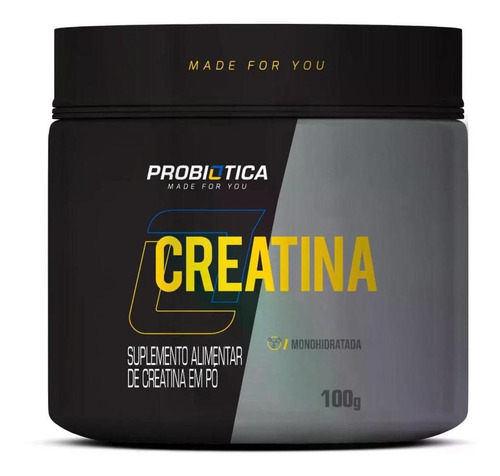 Suplemento Creatina - Probiótica - Em Pote De 100ml