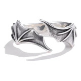 Anillo Alas Plata 925 Murciélago Demon Angel Alitas