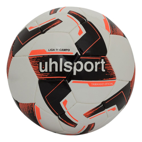 Bola De Futebol Campo Uhlsport Liga 11 - Preto E Vermelho