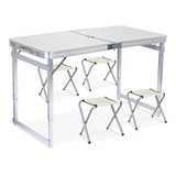 Mesa Plegable Con 4 Pisos Blanco Hamelin