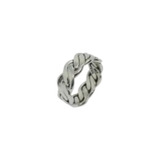 Anillo Tipo Trenza Grueso Cerrado En Plata Ley 925 Hombre