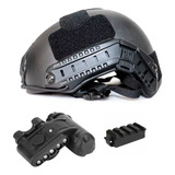 Casco Uhmwpe Militar Balístic Fast Nivel Iii-a + Kit Lampara