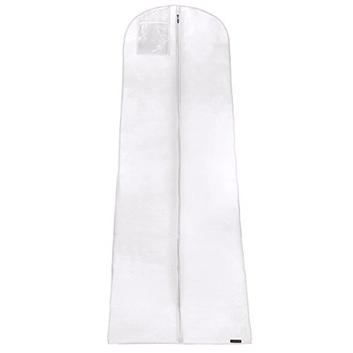 Bolsa Cubre Vestido Respirable De 72'' Blanco Con Bolsillo