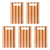 Set X5 Tablas Para Picar Madera Bambu 18x28cm Picada Bandeja