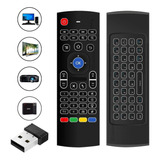 Controle Com Mini Teclado Air Mouse Sem Fio Smart Tv Wifi