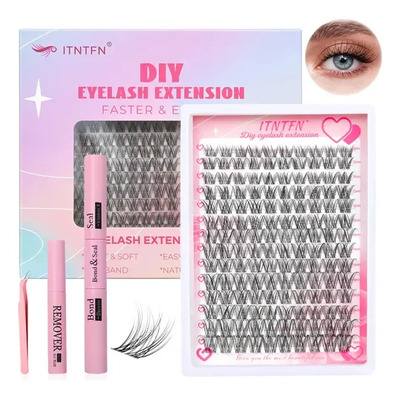 Blister Extensiones Pestañas, Kit De Pestañas Mix 8-18mm Diy Color Flora Tipo De Curvatura D | Meses sin interés