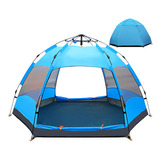  Joyfox Barraca Camping Impermeavel Automatica 4 O 5 Pessoas Uso Duplo Cor Azul