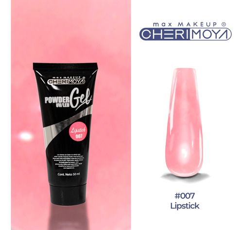 Polygel Powder Gel Acrygel Cherimoya Uv/led 50ml Colores Color 007 Lipstick