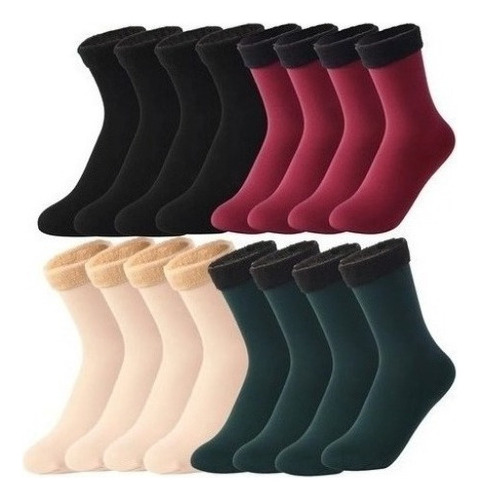 8 Pairs Thick Thermal Snow Socks For Winter