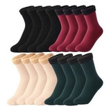 8 Pairs Thick Thermal Snow Socks For Winter
