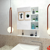 Mueble Botiquín Para Baño Con Espejo. 78x60x13 Color Blanco