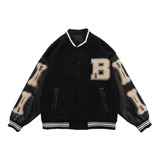 Chaqueta De Béisbol Para Mujer Y Hombre, Mangas Largas, Con