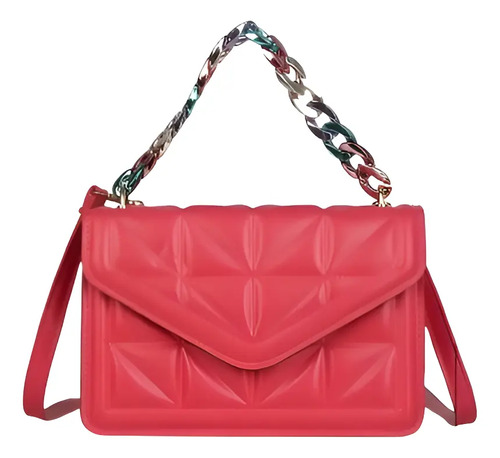 Bolsa Mano Bandolera Crossbody Cadena Elegante Moda Mujer