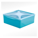 Organizador Multiúso Quadrado 620ml Verde - Top Line