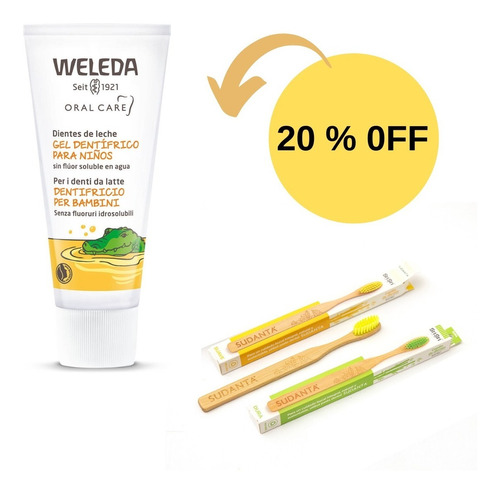 Gel Dentífrico Niños Weleda + Cepillo De Dientes De Bambú