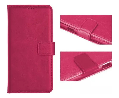 Capa Capinha Carteira Flip Pink Para Galaxy S21 Fe