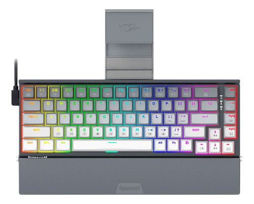 Teclado Shaco Rgb Sw Brown Redragon K641g-gw-rgb