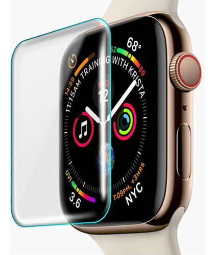 Lamina 3d Transparente O Bordes Negro Para Reloj Apple Watch