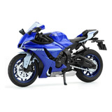 Nueva Moto R1 Deportiva Yamaha Yzf-r1m Escala 1:12 Metal