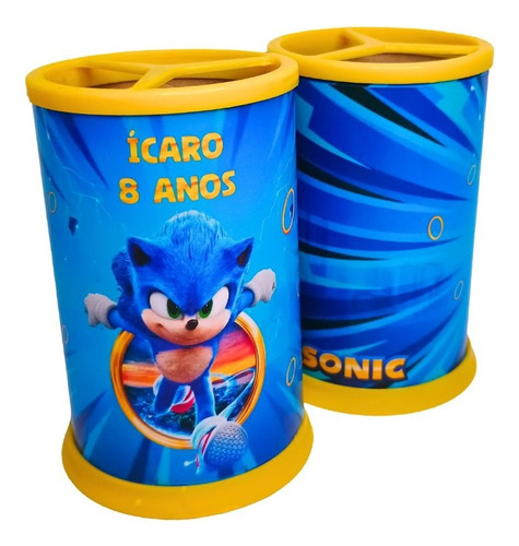 20 Porta Lápis Personalizado Sonic