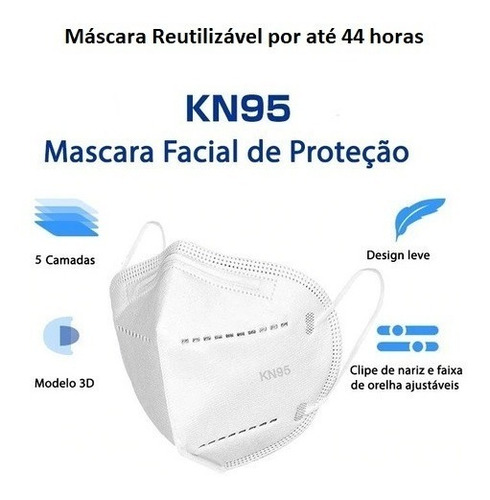 30 Máscaras Kn95 Pff2 Com Filtro De 95% 5 Camadas