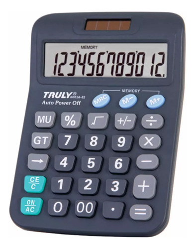 Calculadora Mesa 12 Digitos Truly 6001a-12 Original Nf/e