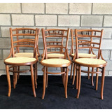 Antiguo Juego De 6 Sillas Thonet Mod 95 Originales C/ Sello