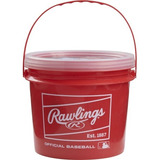 Rawlings T Ball Cubeta Con 8 Pelotas De Practica Beisbol 6u