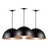 Meia Lua Pendente Luminária Lustre Kit3 Original Cozinha Top