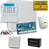 Kit Alarma Domiciliaria Dsc Neo Hs2032 Sensores De Interior 