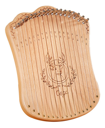 Arpa De Lira Portátil Lyre Harp Para Wood 17 Musical