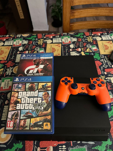 Ps4 Fat 500gb + Joystick + Gta5 + Gran Turismo Sport