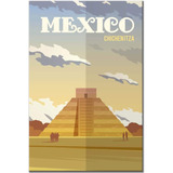 Iman Para Nevera De Mexico Chichen Itza Vintage Poster May