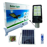 Foco Solar Kit 200 Led, 200w, Con Poste Y Control Remoto.