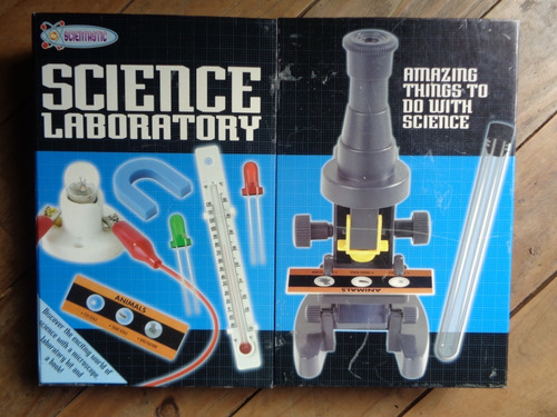 Kit De Laboratório De Ciência Microscópio _ Brinquedo Usado