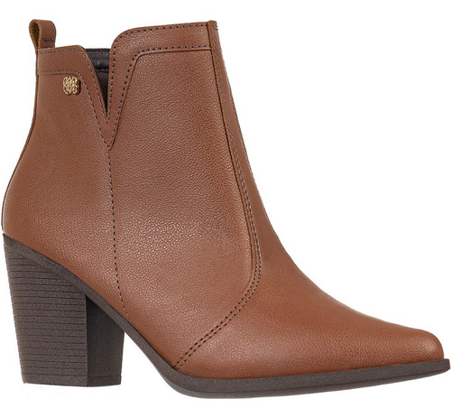 Bota Western Feminina Texana Bico Fino Salto Alto Cano Curto