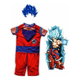 Fantasia Roupa Infantil Goku  Máscara Dragon Ball Z Ou Super