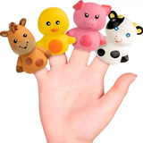 Dedoche Brinquedo Animais Fantoche Dedo Impermeável Banho