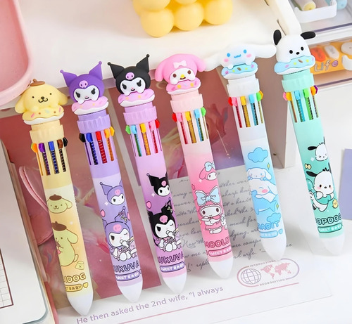 Lapices 10 Colores Sanrio Kawaii