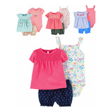 Conjunto 3 Piezas Verano Para Bebe (niña)  Short Polera Body