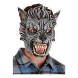 Máscara Lobo Gris Hombre Lobo Disfraz Halloween Terror