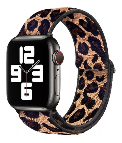 Kit Pulseira Nylon Feminina Oncinha P/ Iwo E Apple Watch 