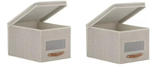 Cajas Organizadoras Tela X2 Unidades 30x25x40 Cm Envio Ya