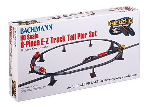 Bachmann Trenes 8 Pc. E-z Pista Pier Alto Set - Escala Ho.