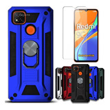 Funda P/ Xiaomi Redmi 9c, Uso Rudo Con Anillo Sujetador