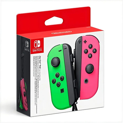 Set de control joystick inalámbrico Nintendo Switch Joy-Con (L)\u002F(R) rosa neón y verde neón | Meses sin interés