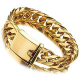 Jxlepe Miami Pulsera De Cadena Con Eslabones Cubanos 18k Oro