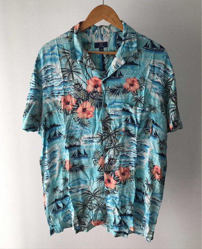 Camisa Hawaiana Americana Retro Vintage Usa Hombre